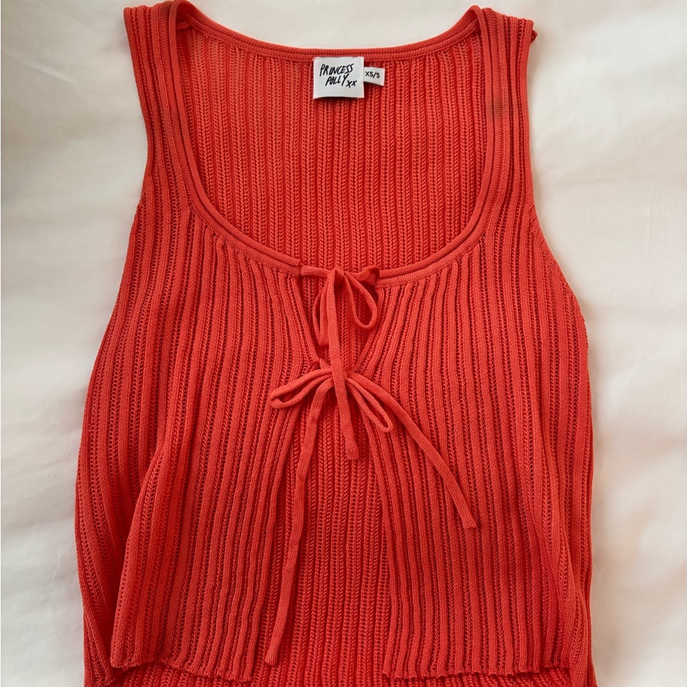 Princess Polly Scarlet Ribbed Tank Top